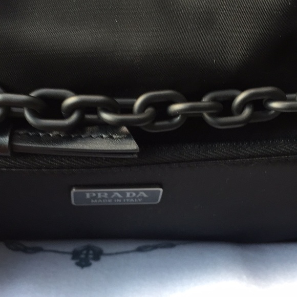 Excellent condition PRADA Black Nylon Crossbody Chain Bag used for 1 hour - Picture 7 of 8